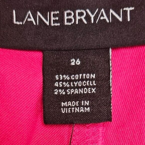 LANE BRYANT Plus Size Hot Pink Medium Rise Bermuda Shorts Size 26 - Picture 8 of 12